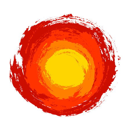 Sun in grunge style. Stylized sun iconのイラスト素材