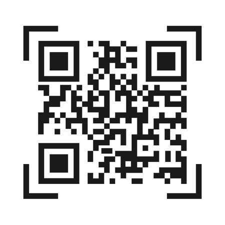 QR code for smartphone scanning. Realistic isolated bar code.