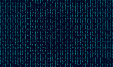 Digital code of computer program. Binary code on monitor.