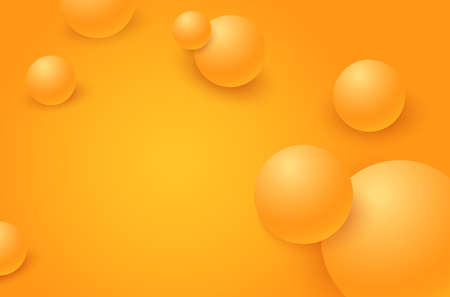 Orange sphere or 3d ball. round geometric shape.のイラスト素材