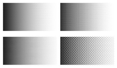 Halftone round dots set. Abstract halftone background.の写真素材