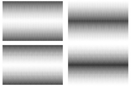 Halftone round dots set. Abstract halftone background.の写真素材