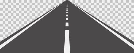 Straight road with white markings. asphalt road.のイラスト素材