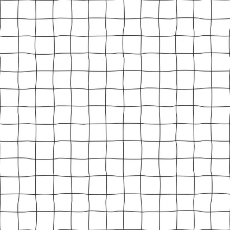 Seamless curve mesh pattern. Grid with stripe outline. Checkered monochrome background.のイラスト素材