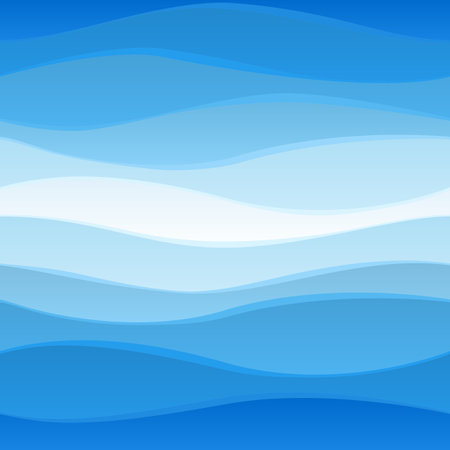 Seamless sea waves pattern. Water wave abstract design. Blue ocean wavesのイラスト素材