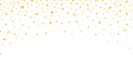abstract stars background. gold stars pattern. Yellow glitter confetti.のイラスト素材