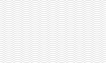 Seamless wavy line pattern. Abstract wave curved lines. Stylized monochrome line art background.のイラスト素材