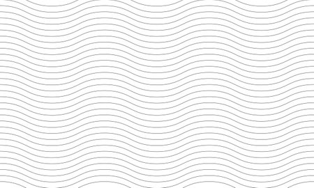 Seamless wavy line pattern. Abstract wave curved lines. Stylized monochrome line art background.のイラスト素材