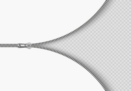 Open zipper icon. Zipper background.のイラスト素材