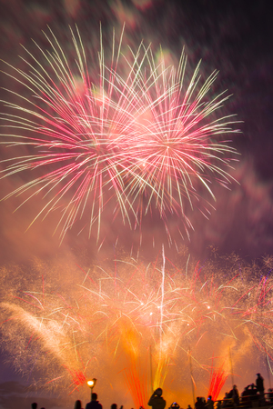 May 9 - fireworks in honor of victory day. Great day.の写真素材