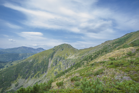 Majestic Siberian mountains Khamar-Daban. The mountains stretch for miles along the southern part of lake Baikal.の写真素材