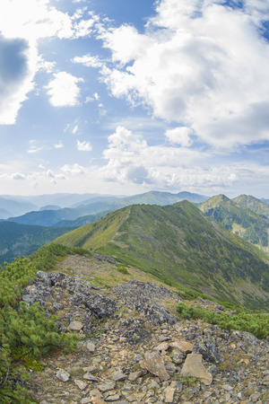 Majestic Siberian mountains Khamar-Daban. The mountains stretch for miles along the southern part of lake Baikal.の写真素材