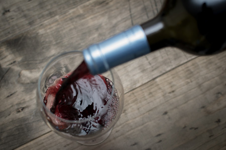 Pouring Red Wineの写真素材