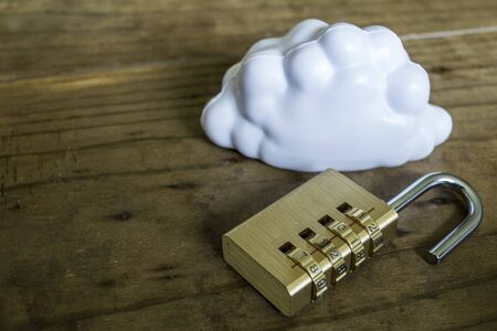 Cloud Security - Open Lock Accessの写真素材
