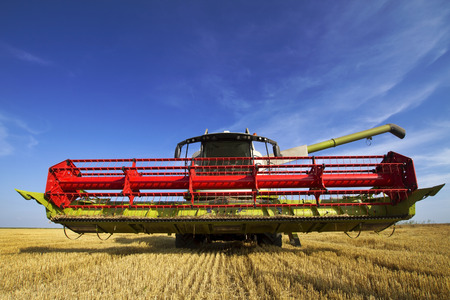 Combine harvesterの写真素材