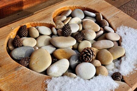 	 A generous heart filled with roller and a little bit snow の写真素材