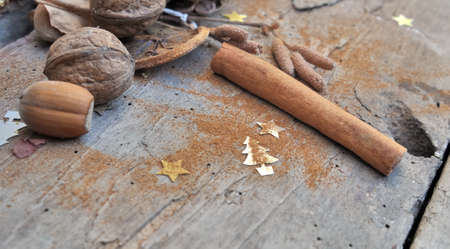 sticks of  cinnamon for christmas  dessert の写真素材