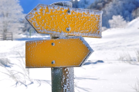 two panels yellow mountain overlooking the opposite directionの写真素材