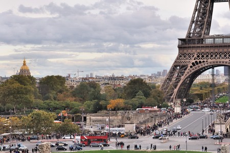 district of the Eiffel Tower from the Trocadero in Parisのeditorial素材
