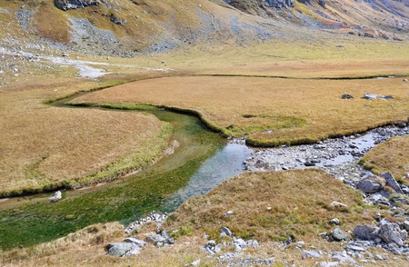 little streams in mountain - Alps の写真素材