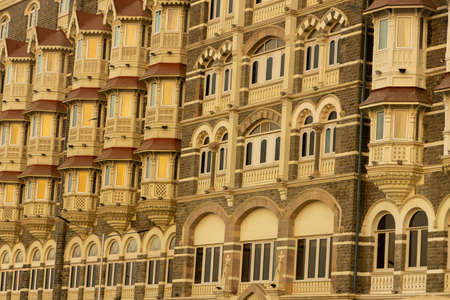 A close up view of the exteriors of the Taj Mahal Palace Hotel at mumbai India on 4 April 2021のeditorial素材