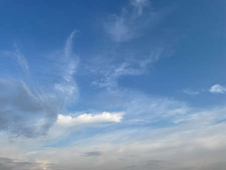 Blue sky with clouds forming a beautiful pattern and background