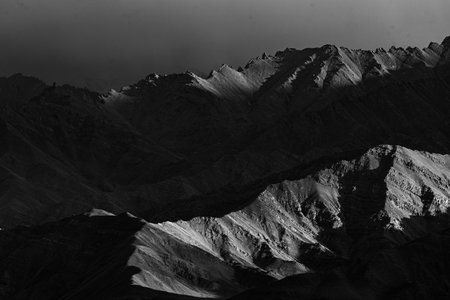 Mountains in Leh, Ladakh, Jammu and Kashmir, Indiaの写真素材