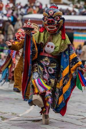 Tibetan mask at the annual festival in Tibet.