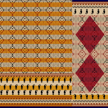Kurti Dupatta And Allower Borderless Pattern Designs For Digital Printingの写真素材