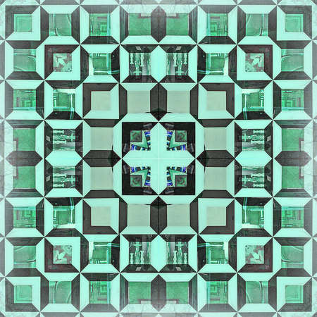 Abstract kaleidoscope background. Beautiful kaleidoscope seamless pattern. Seamless kaleidoscope texture.の写真素材