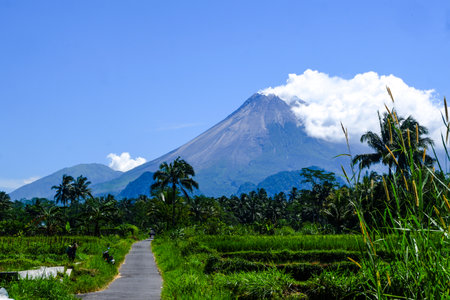 Merapi in Yogyakarta, Indonesia