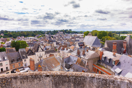 Amboise village located in the Indre-et-Loire dÃ©partement of the Loire Valley in France. Known of...