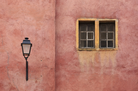 Colorful, old building in Vieux-Lyon, the old city centre of Lyon, France.