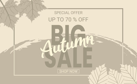 Autumn big sale background, for banners, posters, templates and othersのイラスト素材