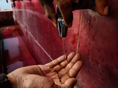 Stay safe stay home and wash your hands.This photo has a great background blur and amazing selective focus.の写真素材