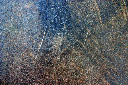 Texture of the old blue paint on a small area of the surfaceの写真素材