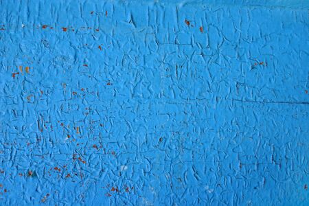 Texture of the old blue paint on a small area of the surfaceの写真素材