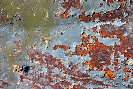 Old paint on rusty metal