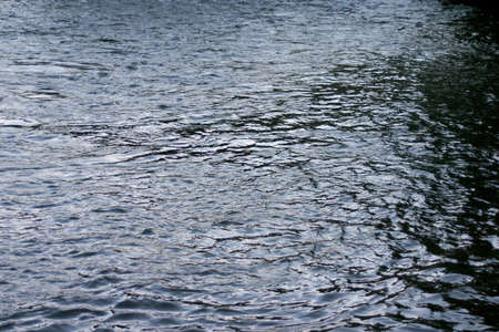 The surface texture of water, covered with small ripples