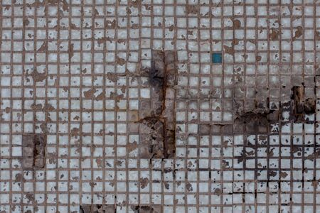 The wall of an old, collapsing houseの写真素材