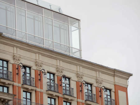 Modern skyscraper glass building in the city