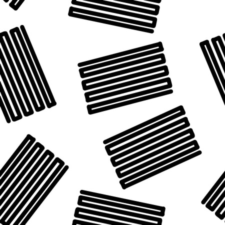 Seamless abstract pattern. Black zagzagi lines on a white background.のイラスト素材