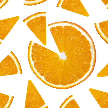 Seamless pattern. Bright, ripe, tasty, healthy, orange.の写真素材