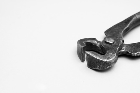 Tools for pulling nails - old metal pliers.の写真素材