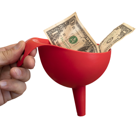 Funnel sales on white background.の写真素材