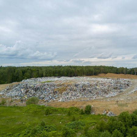 Garbage dump. Top view.の写真素材