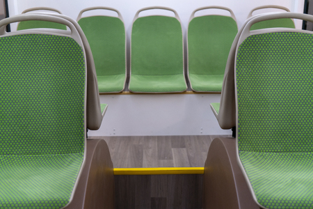 Salon modern bus. Seats for passengers.の写真素材