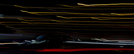 Light lines of car headlights.の写真素材