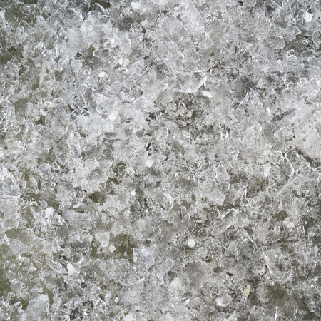 Many pieces of broken ice, close-up, texture, background.の写真素材