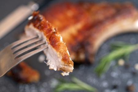Grilled pork steak.の写真素材